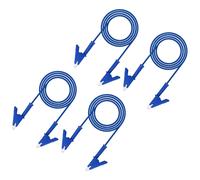 4 Pezzi Pinze Coccodrillo per Test, 15A, 2.99m/9.81ft, Blu