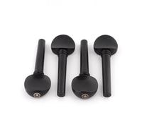 4 pezzi pioli per manopole per violino in palissandro ebano 4/4 dimensioni complete accessori per parti di violino accessori violino per principianti(Ebony D)