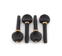 4 pezzi pioli per manopole per violino in palissandro ebano 4/4 dimensioni complete accessori per parti di violino accessori violino per principianti(Ebony C)
