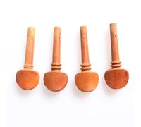 4 Pezzi Piolo Girevole in Legno di Giuggiola per Violino, Perno | Accessorio in Legno, Colore Kaki, per Strumento a Quattro Quarti, Componente Estremità
