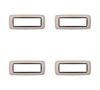 4 Pezzi, Placca compatibile Con Bticino Living, Placche Plastica Bombata 3/4/7 posti, per supporti blu - kit 4 pz