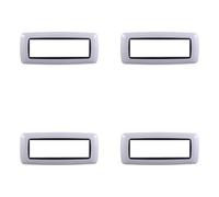 4 Pezzi, Placca compatibile Con Bticino Living, Placche Plastica Bombata 3/4/7 posti, per supporti blu - kit 4 pz