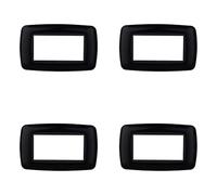 4 Pezzi, Placca compatibile Con Bticino Living, Placche Plastica Bombata 3/4/7 posti, per supporti blu - kit 4 pz