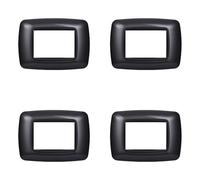 4 Pezzi, Placca compatibile Con Bticino Living, Placche Plastica Bombata 3/4/7 posti, per supporti blu - kit 4 pz