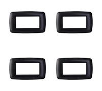 4 Pezzi, Placca compatibile Con Bticino Living, Placche Plastica Bombata 3/4/7 posti, per supporti blu - kit 4 pz