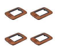 4 Pezzi Placca Plastica Ovale, 3 Moduli Posti Per Scatola 503, Compatibile Con Bticino Living Light, Colore Radica, Serie MBL
