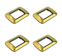 4 Pezzi Placca Plastica Ovale, 3 Moduli Posti Per Scatola 503, Compatibile Con Bticino Living Light, Colore Oro Lucido, Serie MBL