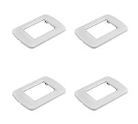 4 Pezzi Placca Plastica Ovale, 3 Moduli Posti Per Scatola 503, Compatibile Con Bticino Living Light, Colore Bianco Completo, Serie MBL