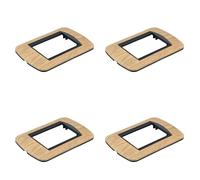 4 Pezzi Placca Plastica Ovale, 3 Moduli Posti Per Scatola 503, Compatibile Con Bticino Living Light, Colore Legno Chiaro, Serie MBL