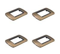 4 Pezzi Placca Plastica Ovale, 3 Moduli Posti Per Scatola 503, Compatibile Con Bticino Living Light, Colore Oro, Serie MBL
