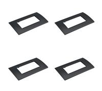 4 Pezzi Placca Plastica Quadrata, 4 Moduli Posti Per Scatola 504, Compatibile Con Bticino Living Light, Colore Nero, Serie MBL
