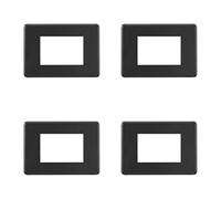 4 Pezzi Placche Compatibile Con Bticino Axolute Air, Placche Slim Plastica (3 Posti/Moduli,Acciaio Scuro)