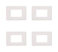 4 Pezzi Placche Compatibile Con Bticino Axolute Air, Placche Slim Plastica (3 Posti/Moduli,Bianco)