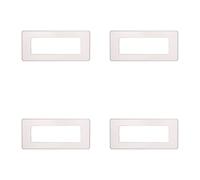 4 Pezzi Placche Compatibile Con Bticino Axolute Air, Placche Slim Plastica (6 Posti/Moduli,Bianco)