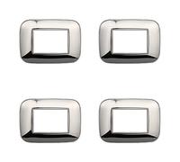 4 Pezzi Placche Compatibile Con Bticino Axolute, Placche Plastica Ovale (3 Posti/Moduli,Cromato Lucido)