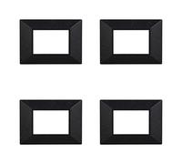4 Pezzi Placche Compatibile Con Bticino Axolute, Placche Plastica Quadrata, Stile Piramide (3 Posti/Moduli,Nero Brillante)