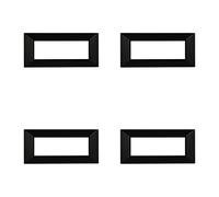 4 Pezzi Placche Compatibile Con Bticino Axolute, Placche Plastica Quadrata, Stile Piramide (6 Posti/Moduli,Nero)
