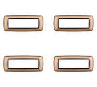 4 Pezzi Placche Compatibile Con Bticino Living, Placche Plastica Bombata (7 Posti/Moduli,Oro)