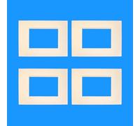 4 Pezzi Placche Compatibile Con Bticino Living, Placche Plastica Quadrata (3 Posti/Moduli,Sabbia)