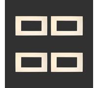 4 Pezzi Placche Compatibile Con Bticino Living, Placche Plastica Quadrata (4 Posti/Moduli,Sabbia)