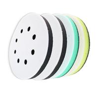 4 Pezzi Platorello per Levigatrice Orbitale, 125mm con Velcro - Set di Interface Pad in Schiuma di Durezza Variabile (Morbido, Medio, Duro) - Tamponi per Levigatrice, Smerigliatrice, Trapano