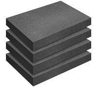 4 Pezzi Poliuretano espanso,Inserto in schiuma pretagliato, Imbottitura a dadi in schiuma 400 x 300 x 50 mm valigetta per fotocamera, inserto per valigia, miniature, attrezzi