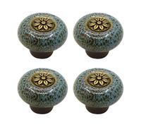 4 pezzi pomelli ferramenta vintage per cassettiera con piano in ceramica