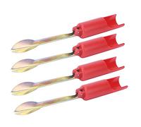 4 pezzi porta canna da pesca, supporto inserito nel terreno resistente alla ruggine, supporto pieghevole per canna da pesca con staffa a forcella in metallo, accessorio per