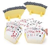 4 Pezzi Porta Carte da Gioco, Porta Carte per Bambini e Adulti, Supporto di Carte da Poker in Plastica, Supporto per Carte da Gioco per Bambini, Anziani, Adulti, Disabili