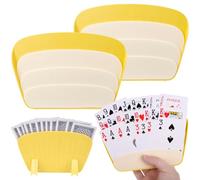 4 Pezzi Porta Carte da Gioco, Reggi Carte da Gioco a Mani Libere, Playing Card Holder in Plastica, Libera le Tue Mani, Adatto a Bambini, Adulti, Anziani