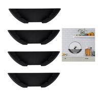 4 Pezzi Porta Coperchi da Appendere, Porta Coperchi Autoadesiva per Coperchi di Pentole Grandi 15-32 cm, Plastica Supporto per Padella Montato per le Pareti Della Cucina e le Porte Degli Armadietti