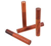 4 pezzi Porta incenso in legno Contenitore di stoccaggio liscio con coperchio