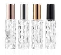 4 Pezzi Porta Profumo da Viaggio, Porta Profumo da Borsetta 10 ml, Contenitore Profumo da Viaggio, Boccetta Profumo Ricaricabile, Atomizzatore Profumo, Mini Dispenser Profumo Portatile