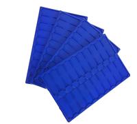 4 Pezzi Porta Vetrini da Microscopio a 20 Slot in Plastica Blu | Struttura Multilivello Ventilata, Piano di Lavoro Integrato, per Laboratori Didattici e Microbiologia