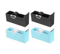 4 pezzi portanastro per scrivania, dispenser e taglierina per nastro, nero e blu