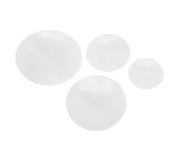 4 Pezzi PP Coperchio per Becher da Laboratorio Bianco, Rotondo | Compatibile Becher e Fiasche di Varie Misure, Antischizzo, Trasparente e Liscio, per Ricerca e Didattica