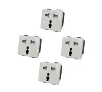 4 Pezzi Presa per spina americana inglese compatibile con BTicino Matix - Bianco - modulo da incasso