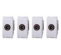 4 Pezzi Presa TV Passante Maschio, Compatibile Con Vimar Plana
