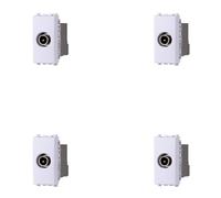4 Pezzi Presa TV Terminale Maschio, Compatibile Con Vimar Arke, Colore Bianco