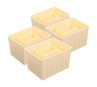 4 Pezzi Pressa per Formaggio e Tofu in Plastica Riutilizzabile | Cagliate e Formaggio, Leggera per Cucina e Meal Prep, Controllo della Consistenza, Uso Domestico