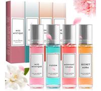 4 pezzi Profumo Feromoni per Donna Pheromone Parfum Woman Enhanced Scents Pheromone Perfume Roll-On the Scent Perfume Enhance Your Charm (Floreale)