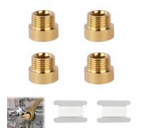 4 Pezzi Prolunga per Rubinetto da 1/2", Prolunga Doccia Tubo di Estensione del Rubinetto con Filettatura Esterna (ottone, 1/2 pollici x 10 mm(4PCS))