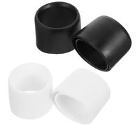 4 Pezzi Protezione Inserto per Supporto Canna da Pesca Pvc, Set | Nero e Bianco, per Portacanne Outdoor, Facile da Montare e Rimuovere, Resistente ai Graffi