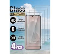 4 Pezzi Protezione Schermo in Vetro Temperato HD Compatibile con Samsung Galaxy S25 S24/Compatibile con iPhone 17 16/Compatibile con HUAWEI/Honor 600/Compatibile con Xiaomi/Poco/Note 15 Copertura Comp