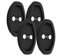 4 Pezzi Protezione Serratura Porta Auto in Gomma e Silicone Nera | Installazione Rapida, Riduce il Rumore, Resiste alla Polvere, Profilo Discreto per Abitacolo Silenzioso