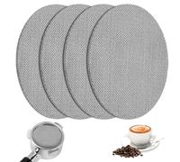 4 Pezzi Puck Screen, 58,5 mm Schermo a Disco, Schermo per Caffè Espresso, Schermo Espresso, Schermo per Caffè in Acciaio Inossidabile, 150 µm, Spessore 1,7 mm, Riutilizzabile, Antiruggine, per Caffès