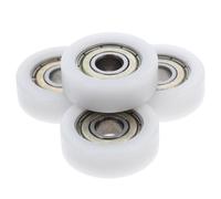 4 Pezzi Puleggia per Porta in Nylon 608zz Bianca Cuscinetto | Acciaio e Nylon, per Ante e Cassetti, Uso Domestico e Hardware, Design Semplice ed Elegante