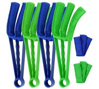 4 Pezzi Pulisci Persiane, Finestra Pulitore Ciechi Microfibra, Spazzola Pulisci Veneziane per La Pulizia di Persiane, Automotive Condizionatore Pulita(2 Colori)