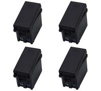 4 Pezzi Pulsante 10A, Compatibile Con Vimar Arke, Colore Nero
