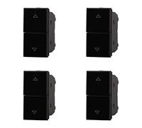 4 Pezzi Pulsante Doppio Saliscendi, Compatibile Con Bticino Axolute (Nero)